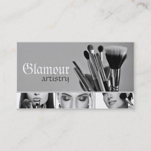 Kosmetik, Makeup Artist Business Card Visitenkarte (Vorderseite)