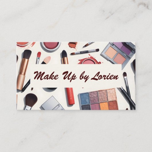 Kosmetik Makeup Beauty Kosmetikum Visitenkarte (Vorderseite)