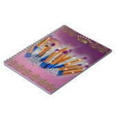 Kosmetik Makeup Brush Glamour Notizblock (Linke Seite)
