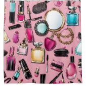 Kosmetik Makeup Brushes Nailpolish Duschvorhang (Vorderseite)