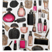Kosmetik Makeup Brushes Nailpolish Duschvorhang (Vorderseite)