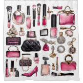 Kosmetik Makeup Brushes Nailpolish Duschvorhang (Vorderseite)