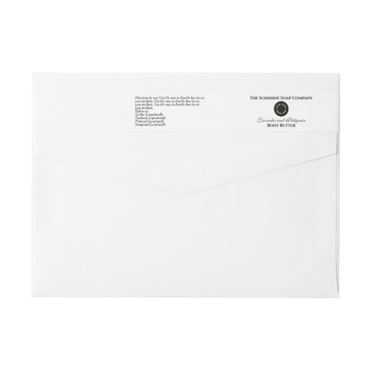 Kosmetik-Marke Jar Label - Weiß mit Logo (Rückseite)