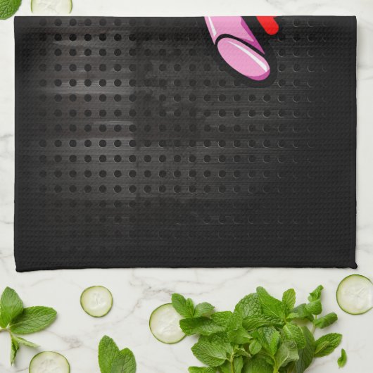 Kosmetik; Niedlich Schwarz Geschirrtuch (Gefaltet)