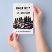 Kosmetik oder Makeup-Party-Flyer Flyer (Handgriff)