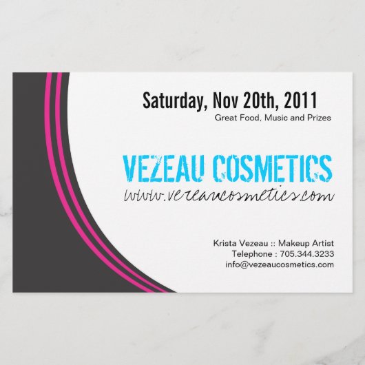 Kosmetik oder Makeup-Party-Flyer Flyer (Hinten)