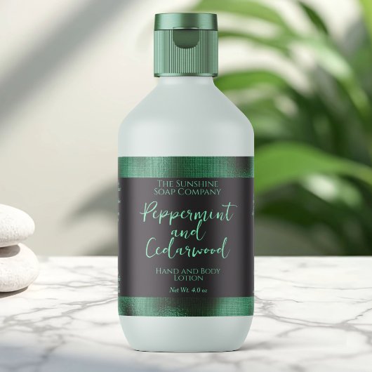 Kosmetik- oder Seifenverpackungsetikett - Schwarz 