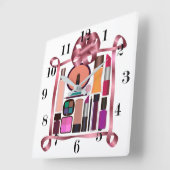 Kosmetik-Set Quadratische Wanduhr (Winkel)