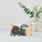 Kosmetik und Gold-Glitzer - Avon Visitenkarte (Stehend Vorderseite)