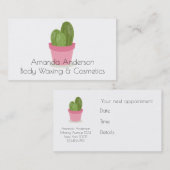 Kosmetik und Wachsen Schönheit Ernennung Terminkarte (Vorne/Hinten)
