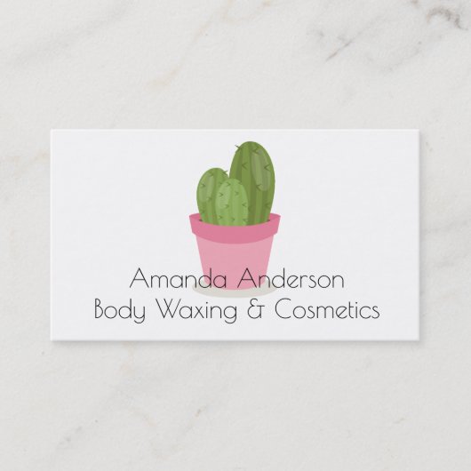 Kosmetik und Wachsen Schönheit Ernennung Terminkarte (Vorderseite)