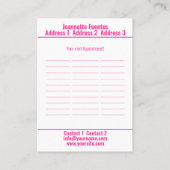 Kosmetik - Visitenkarte (Rückseite)