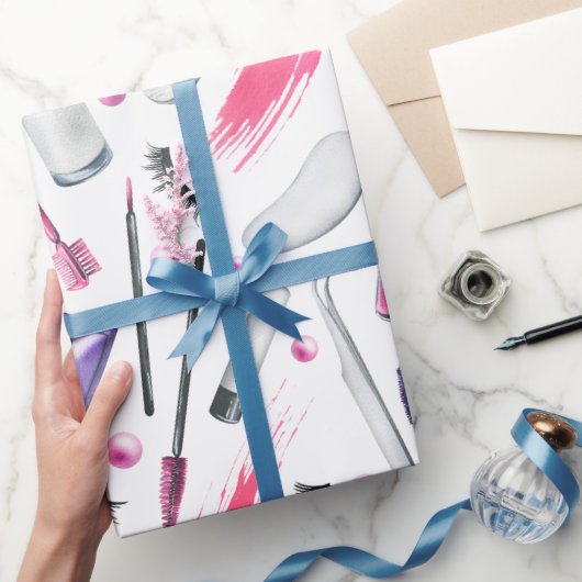 Kosmetik-Wasserfarbenmuster Geschenkpapier (Schenken)