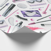 Kosmetik-Wasserfarbenmuster Geschenkpapier (Ecke)