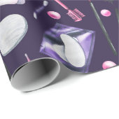 Kosmetik-Wasserfarbenmuster Geschenkpapier (Rolleneckpunkt)