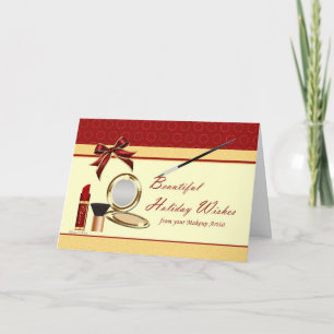 Kosmetika aus der Makeup Artist Holiday Card Feiertagskarte