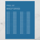 Kosmetikauswahl, Makeup-Künstlerwerbung Flyer (Hinten)