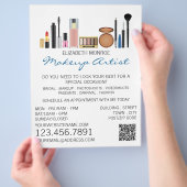 Kosmetikauswahl, Makeup-Künstlerwerbung Flyer (Hand)
