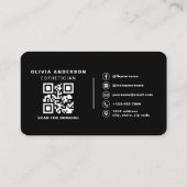 Kosmetikerin Blush Pink QR-Code Visitenkarte (Rückseite)