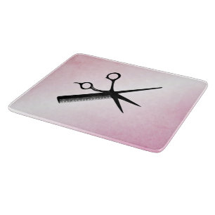 Kosmetikerin Design Rosa Glas Schneidebrett
