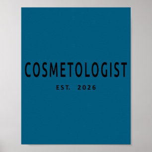 Kosmetikerin Est 2026 Schönheitsschule Illustratio Poster