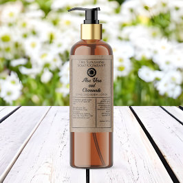 Kosmetikflasche im Kraftstil mit Logo Lebensmitteletikett