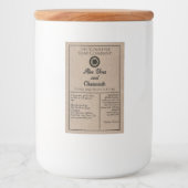 Kosmetikflasche im Kraftstil mit Logo Lebensmitteletikett (Vorderseite)