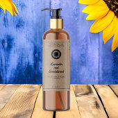 Kosmetikflaschen-Etikett in Kraft-Papier mit Logo Schaumweinetikett