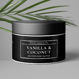 Kosmetikkennzeichnung für schwarze und silberne Bu Wasserflaschenetikett