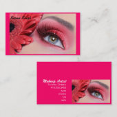 Kosmetikmake-upkünstler-Pfirsich-Blume Visitenkarte (Vorne/Hinten)