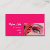 Kosmetikmake-upkünstler-Pfirsich-Blume Visitenkarte (Rückseite)