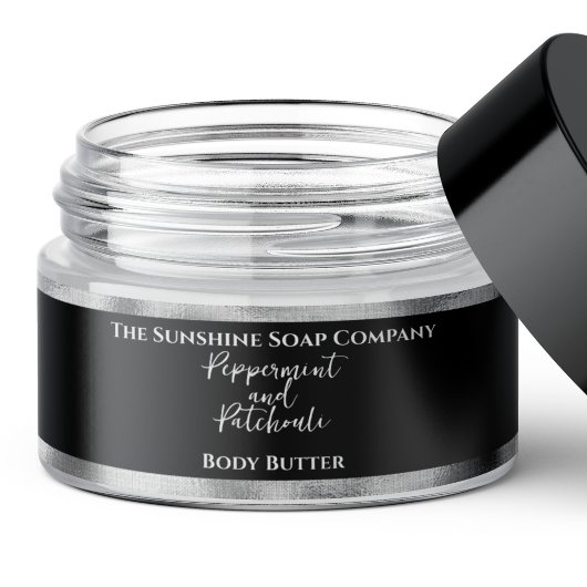 Kosmetikmarke Jar - Schwarze und Silberfolie