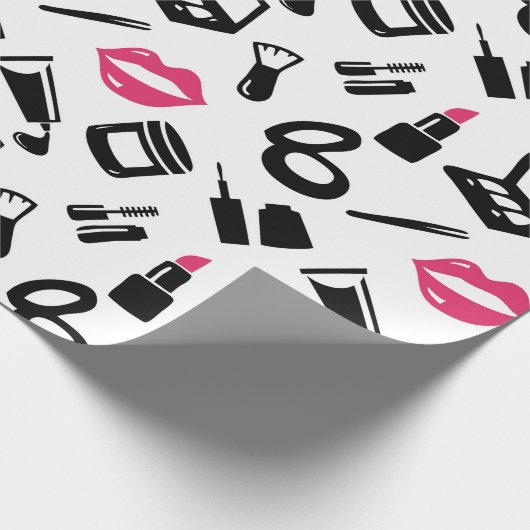 Kosmetikmuster Geschenkpapier (Ecke)