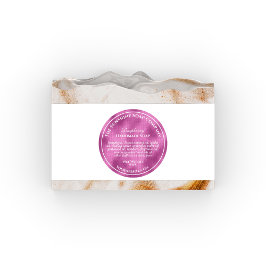 Kosmetikprodukte aus Vintagem Gewebt, aus heißrosa Runder Aufkleber