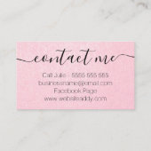 Kosmetische Augenbraue Tattoo Visitenkarte (Rückseite)