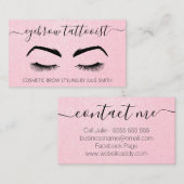 Kosmetische Augenbraue Tattoo Visitenkarte (Vorne/Hinten)