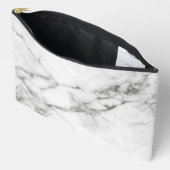 Kosmetische Bag aus grauem Marmor Zubehörtasche (Offen)