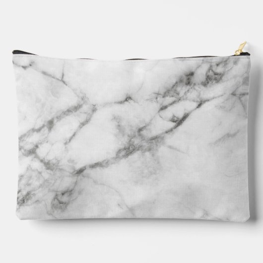 Kosmetische Bag aus grauem Marmor Zubehörtasche (Rückseite)