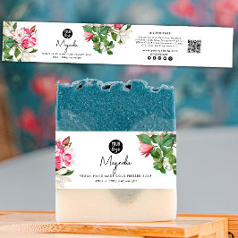 Kosmetische Bar-Seife Bauchband Etikett Magnolia Einladungsbanderole