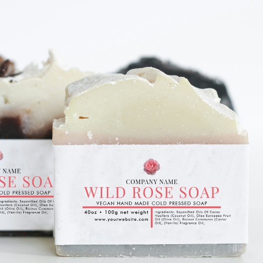 Kosmetische Bar-Seife Bauchband-Etikett Wrap Pink Einladungsbanderole