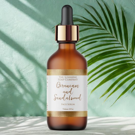 Kosmetische Flasche oder JAR-Etikett - Goldfolie