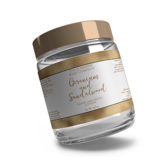 Kosmetische Flasche oder JAR-Etikett - Goldfolie