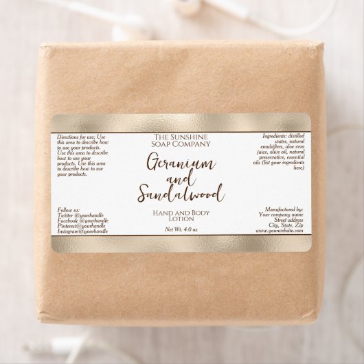 Kosmetische Flasche oder JAR-Etikett - Perlflasche (Insitu)