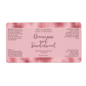 Kosmetische Flasche oder JAR-Etikett - rosafarbene (Vorne)