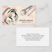 Kosmetische Frauen Schönheit | Pinsel zusammenstel Visitenkarte (Vorne/Hinten)