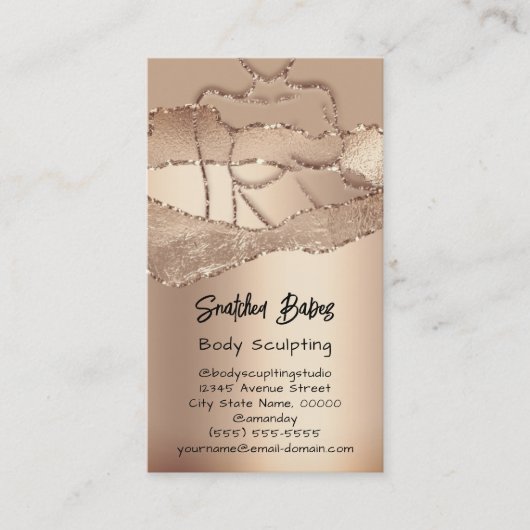 Kosmetische Kosmetik-Logo QR-Rose für Körperpflege Visitenkarte (Vorderseite)