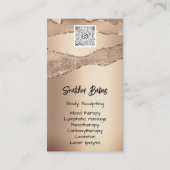 Kosmetische Kosmetik-Logo QR-Rose für Körperpflege Visitenkarte (Rückseite)