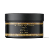 Kosmetische Marke Jar Label - Schwarz-Gold-Glitzer