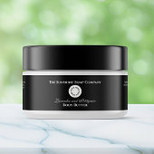 Kosmetische Marke Jar Label - Schwarz mit Logo