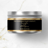 Kosmetische Marke Jar Label - Schwarz und Gold